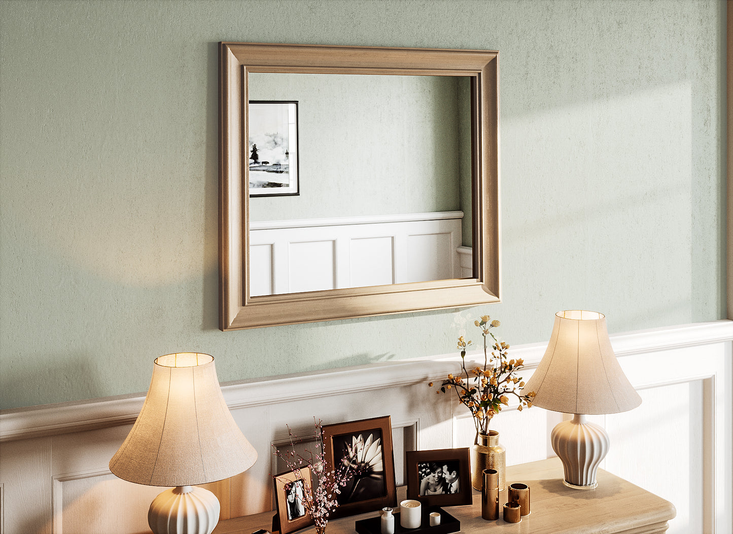 Stretton Oak Wall Mirror - Bridgnorth Furniture
