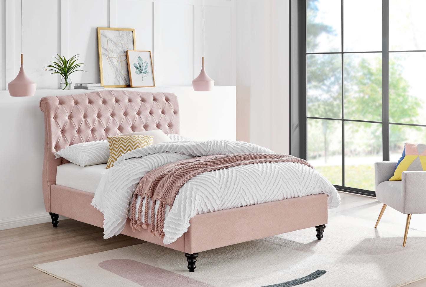 Rosa Fabric Bed - Bridgnorth Furniture