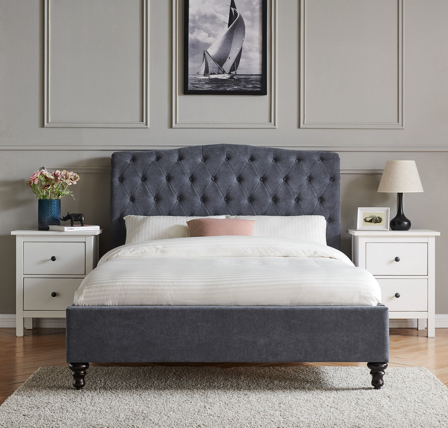 Rosa Fabric Bed - Bridgnorth Furniture