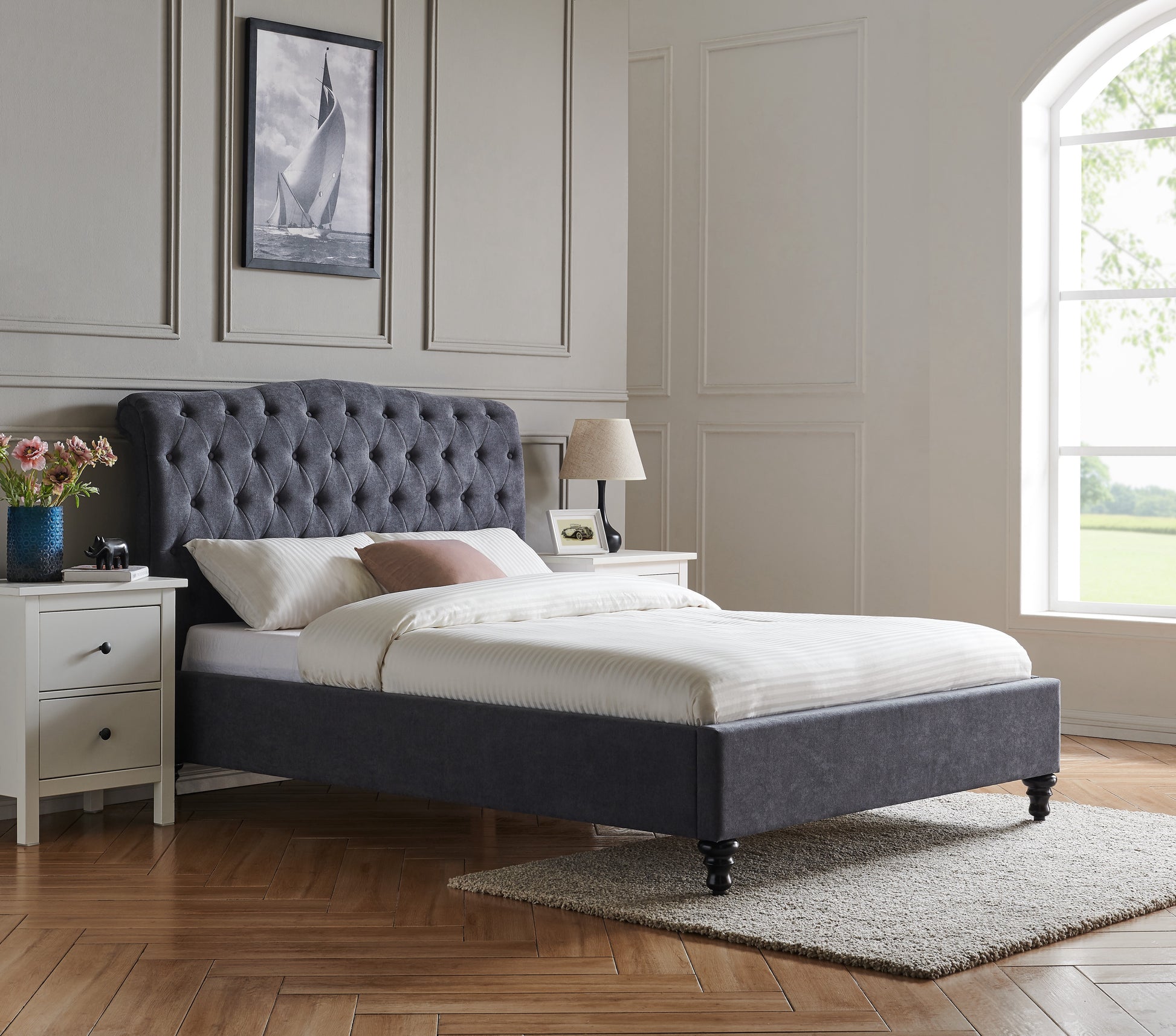 Rosa Fabric Bed - Bridgnorth Furniture