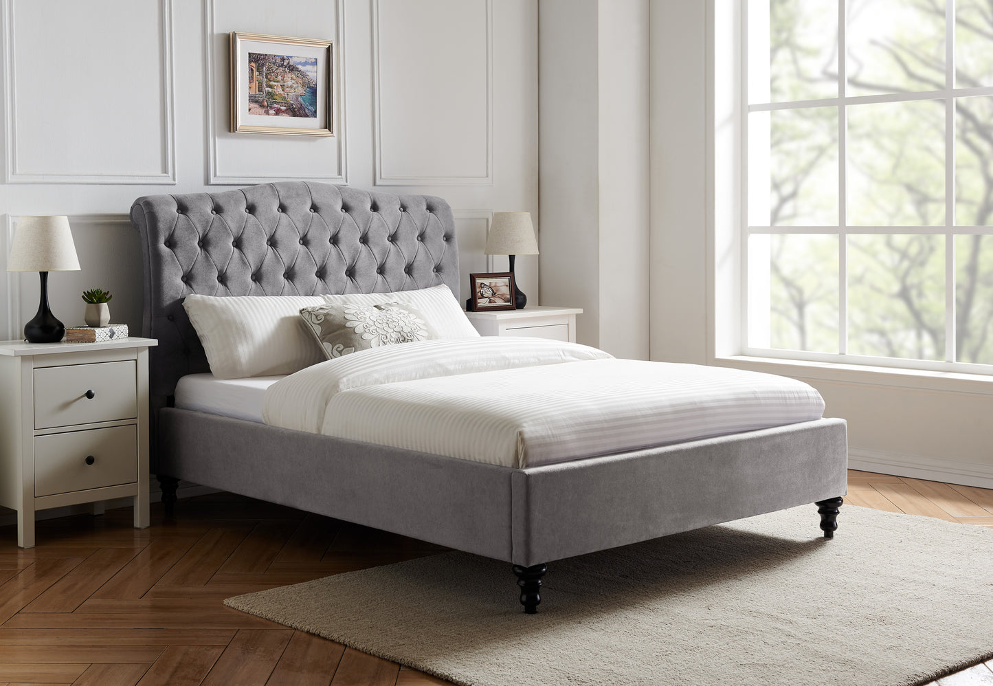 Rosa Fabric Bed - Bridgnorth Furniture