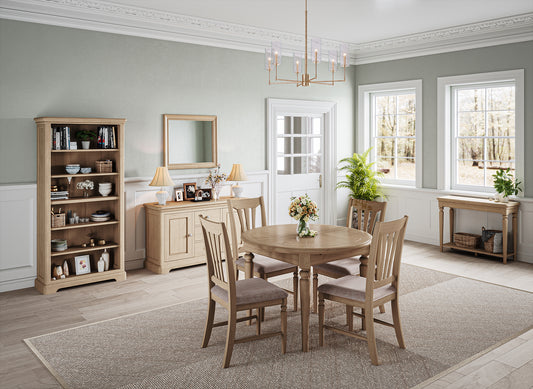 Stretton Oak Round Extending Dining Table - Bridgnorth Furniture