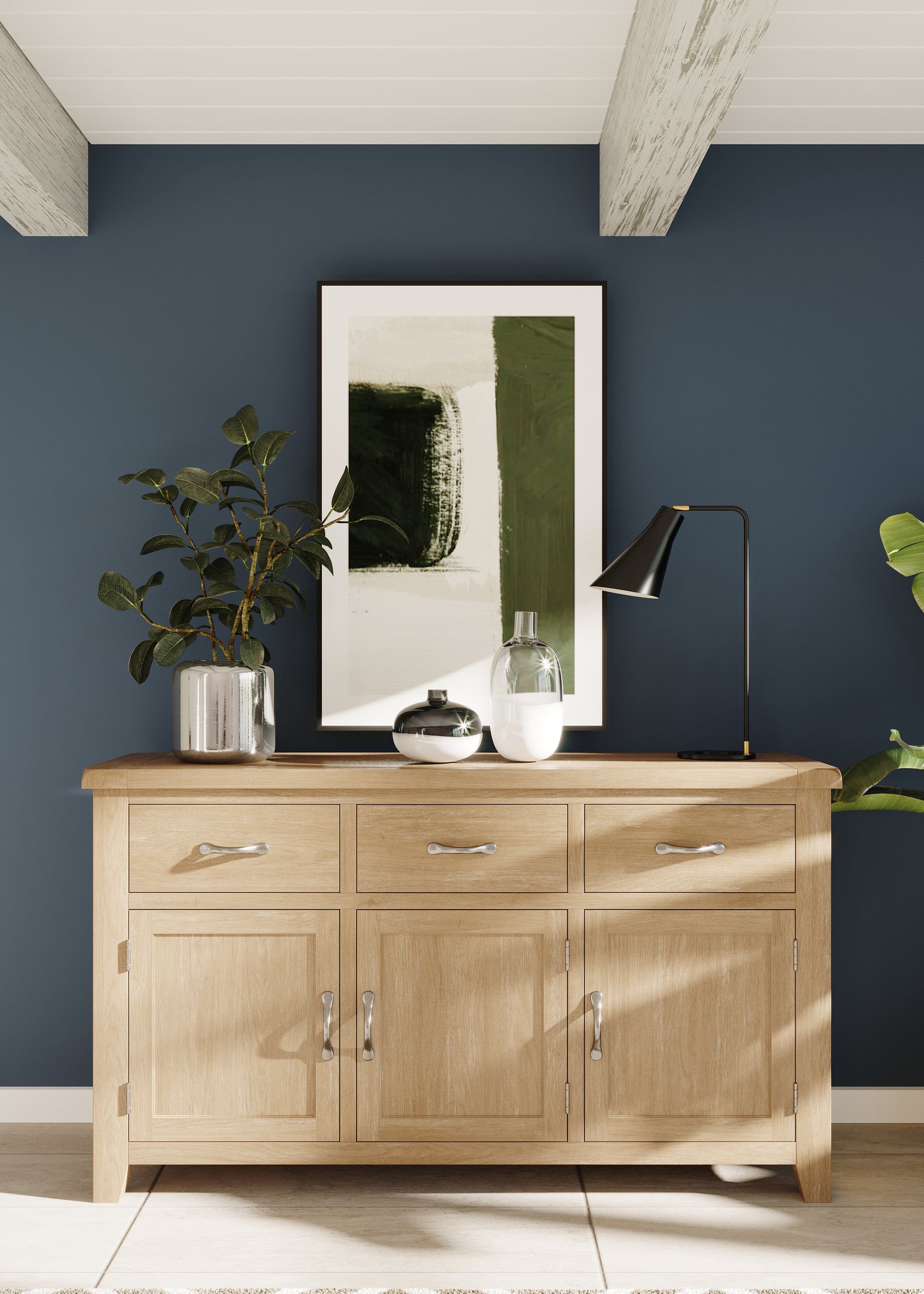 Ashford Oak 3 Door Sidebaord - Bridgnorth Furniture