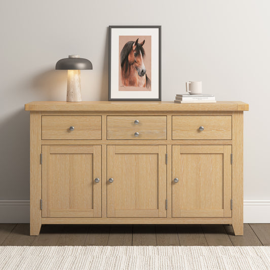 Highley Oak 3 Door Sideboard - Bridgnorth Furniture