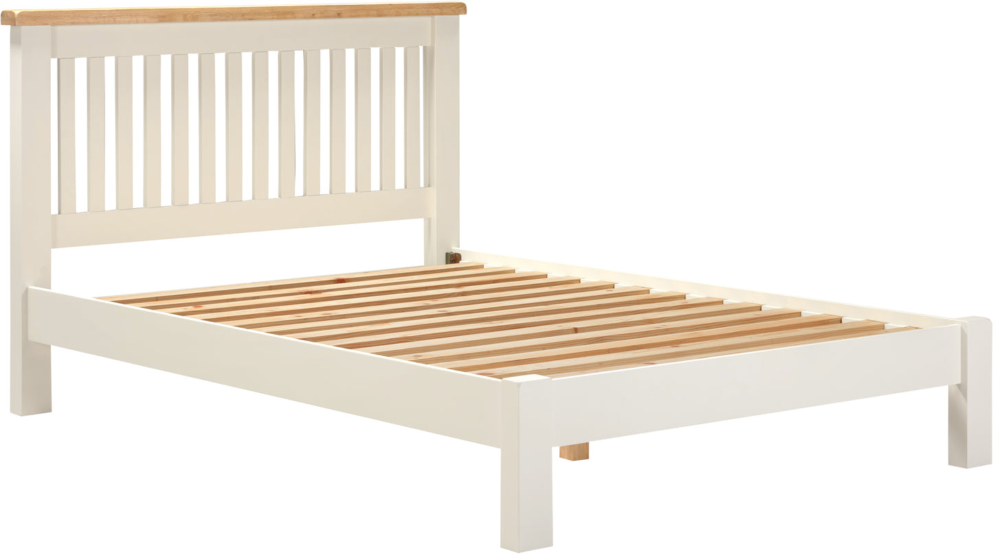 Highley Painted Oak Low Foot End Bed - Bridgnorth Furniture