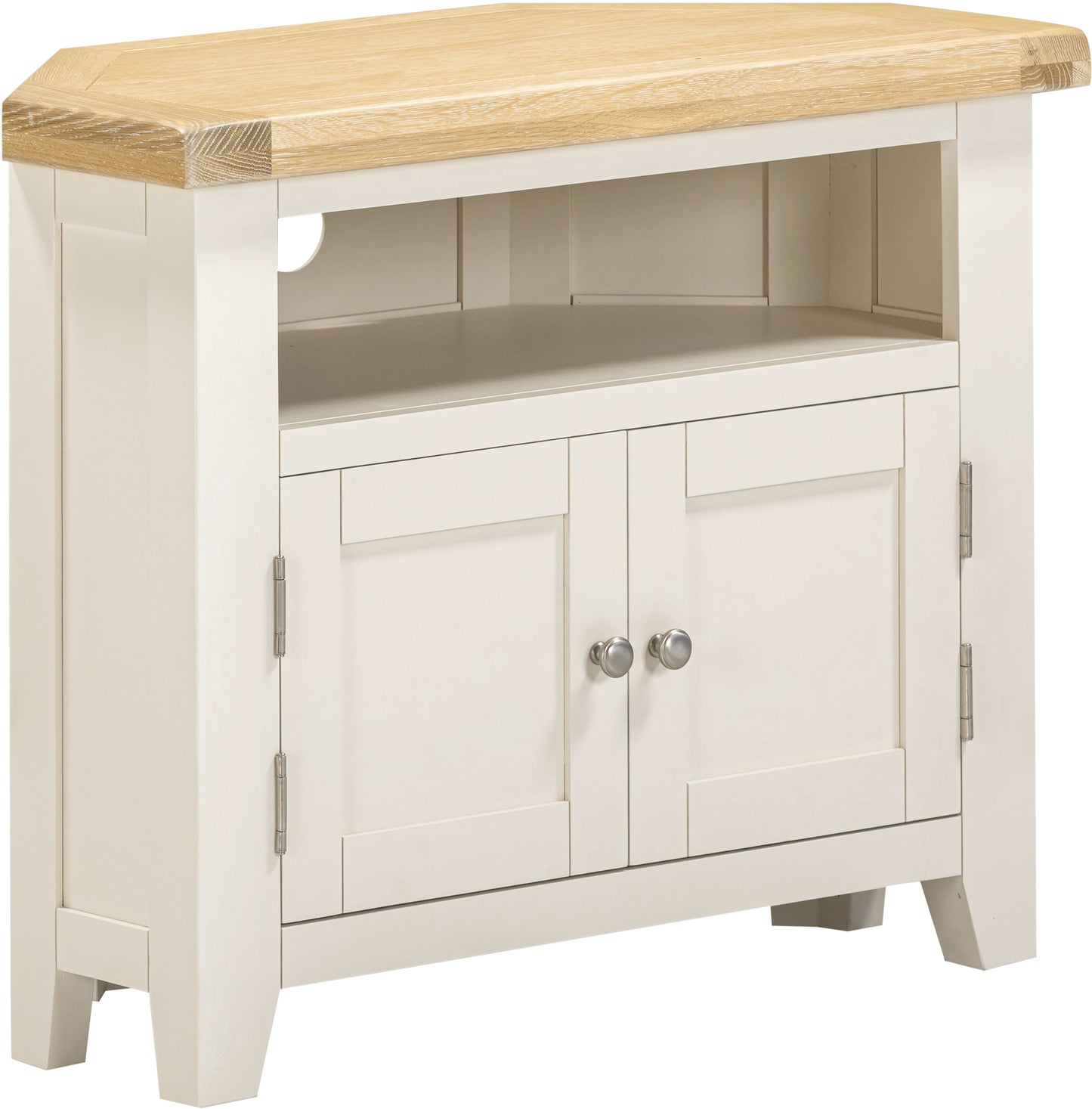 Highley Painted Oak Corner TV Unit - Bridgnorth Furniture
