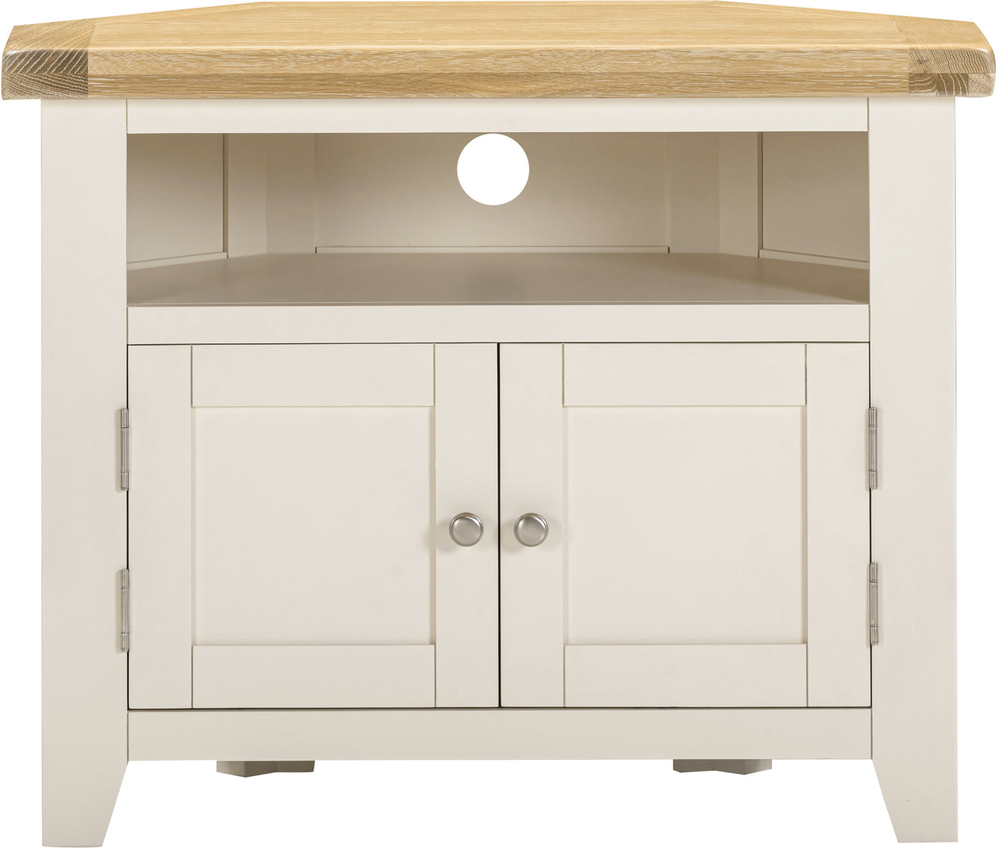 Highley Painted Oak Corner TV Unit - Bridgnorth Furniture