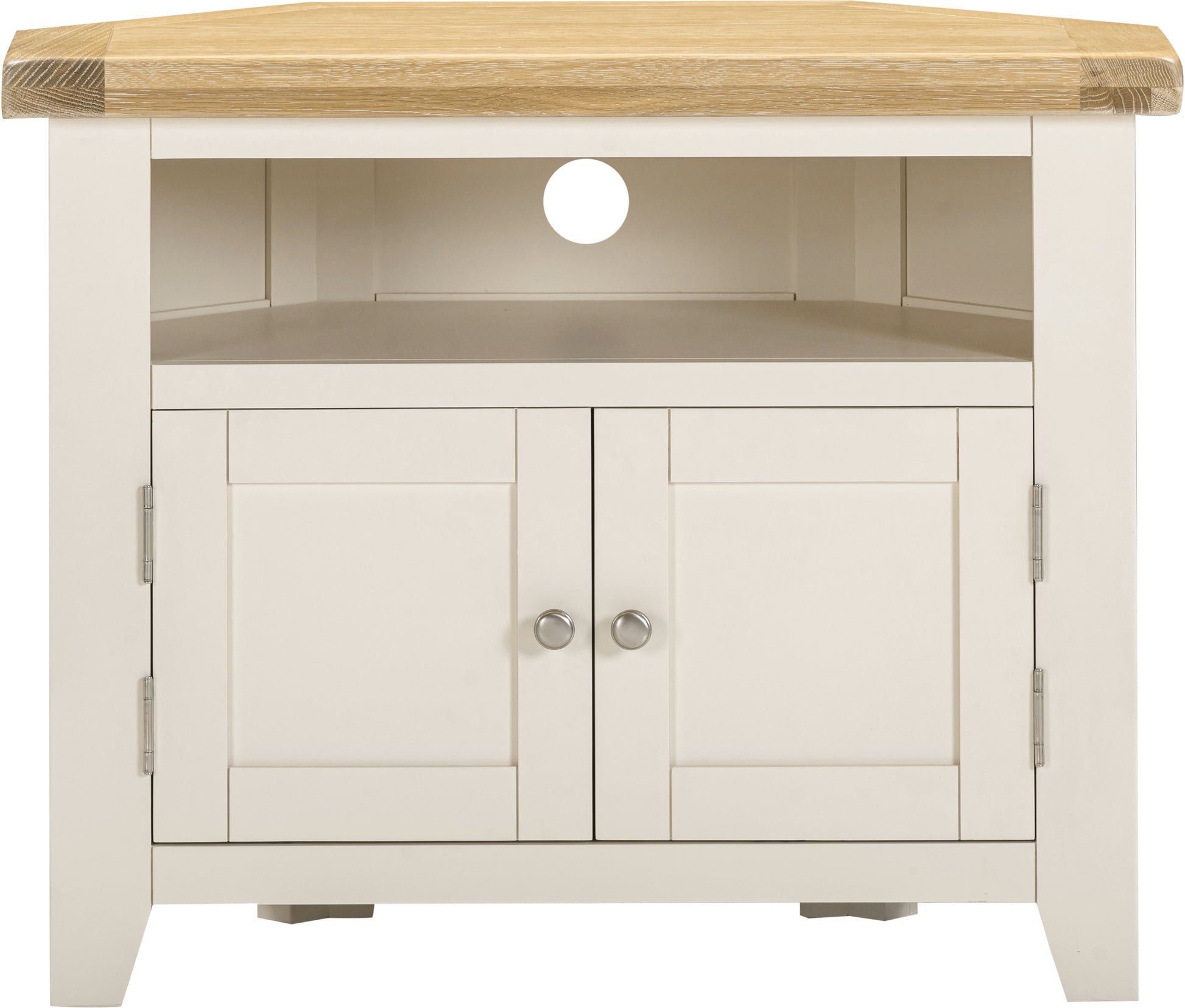 Highley Painted Oak Corner TV Unit - Bridgnorth Furniture