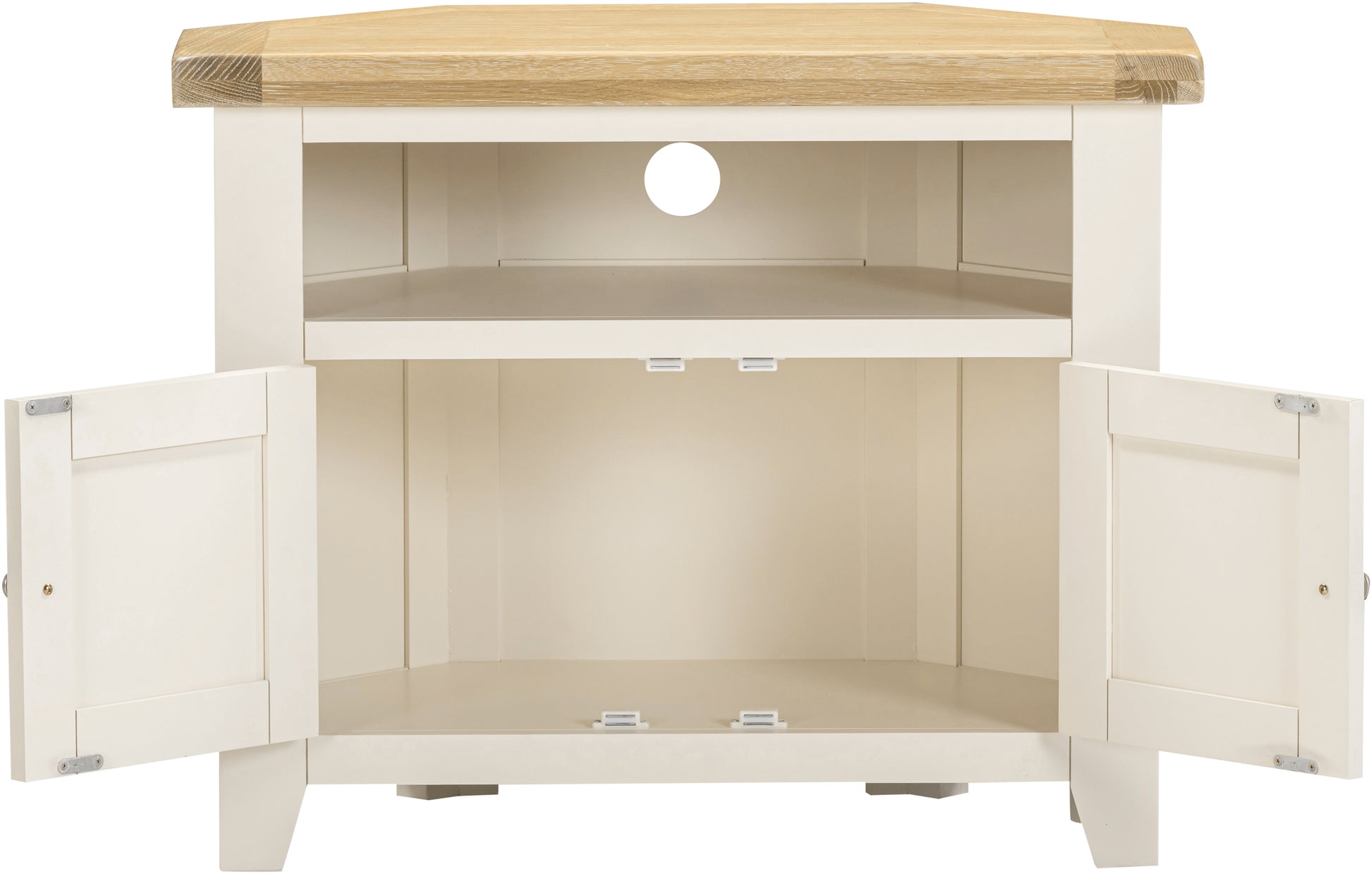 Highley Painted Oak Corner TV Unit - Bridgnorth Furniture
