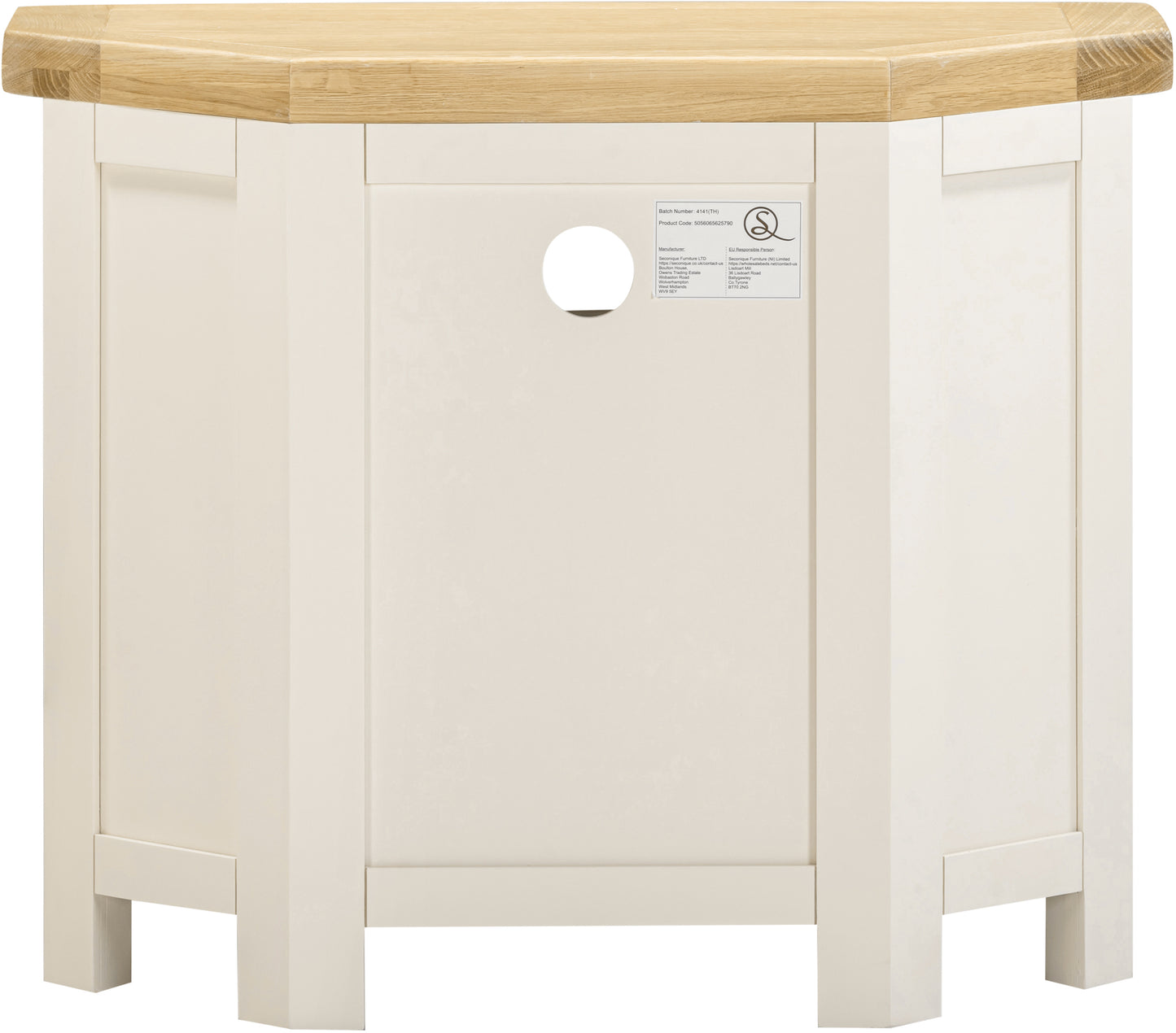 Highley Painted Oak Corner TV Unit - Bridgnorth Furniture