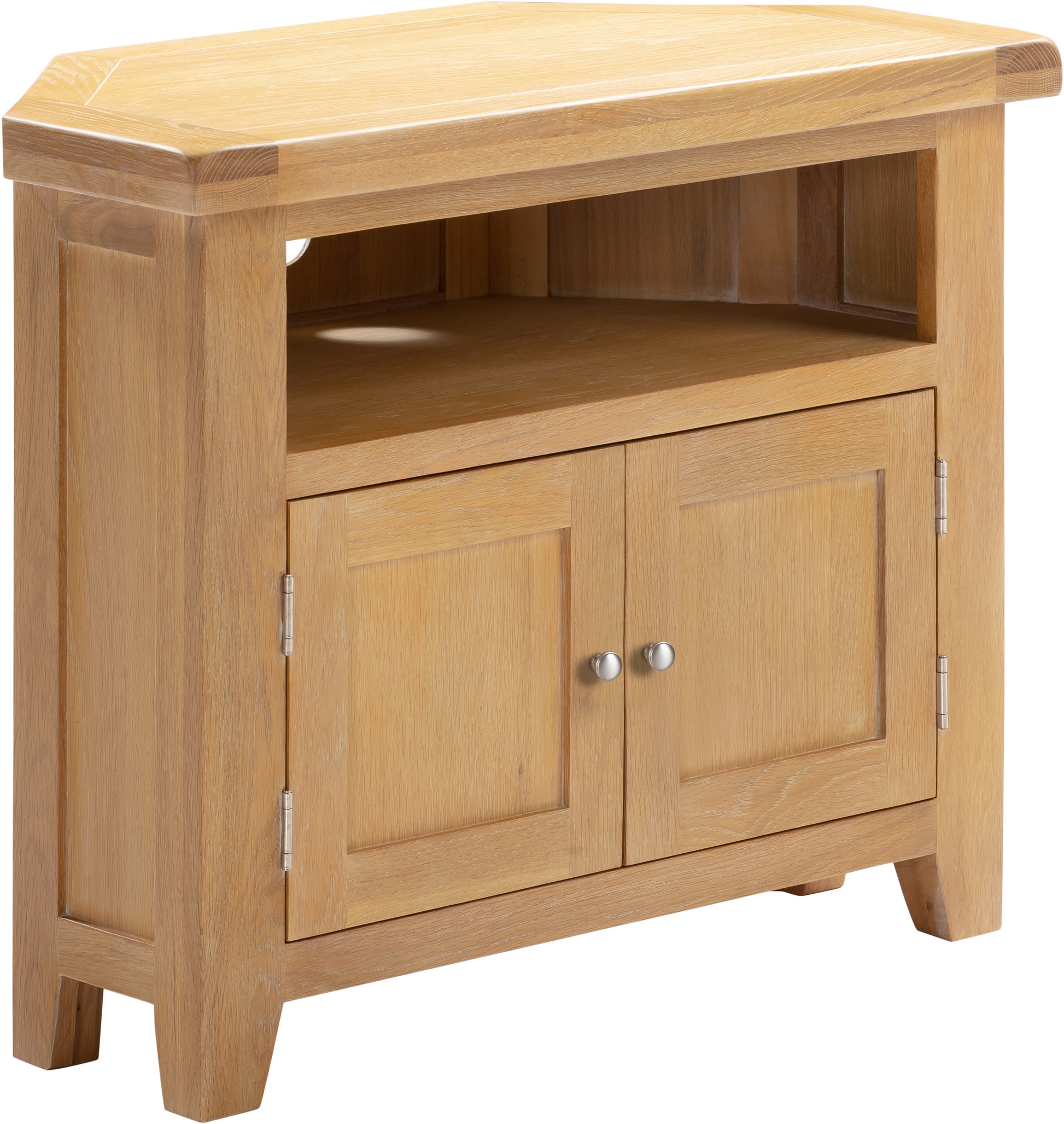 Highley Oak Corner TV Unit - Bridgnorth Furniture
