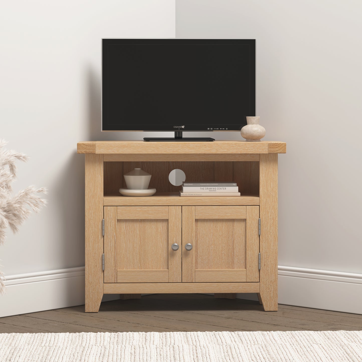 Highley Oak Corner TV Unit - Bridgnorth Furniture