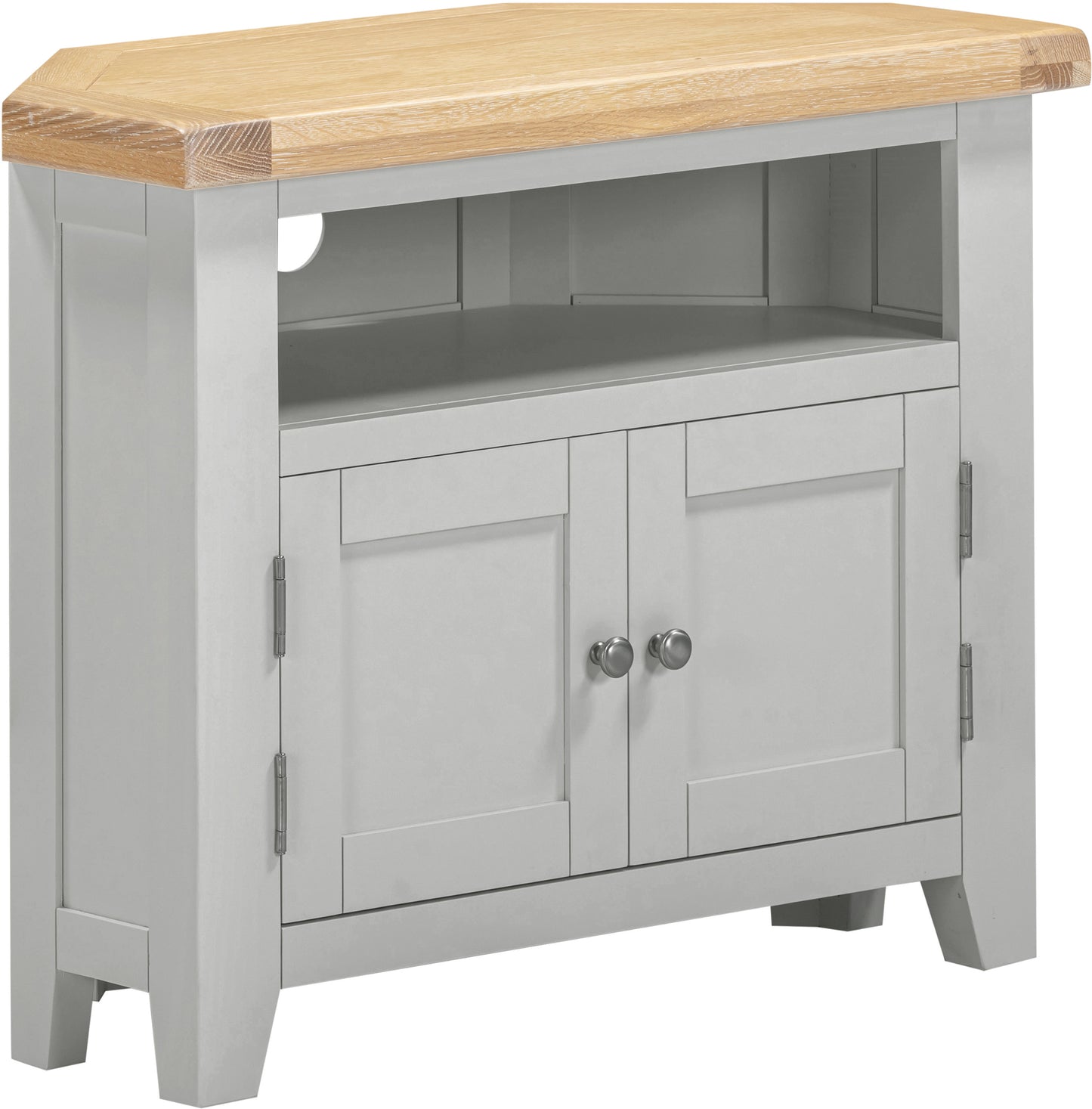 Highley Painted Oak Corner TV Unit - Bridgnorth Furniture