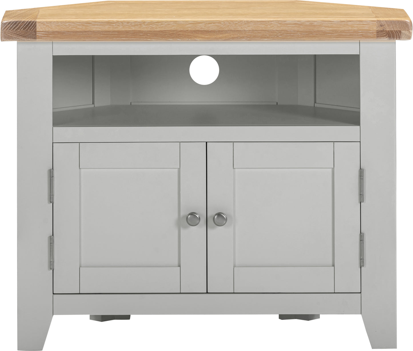 Highley Painted Oak Corner TV Unit - Bridgnorth Furniture