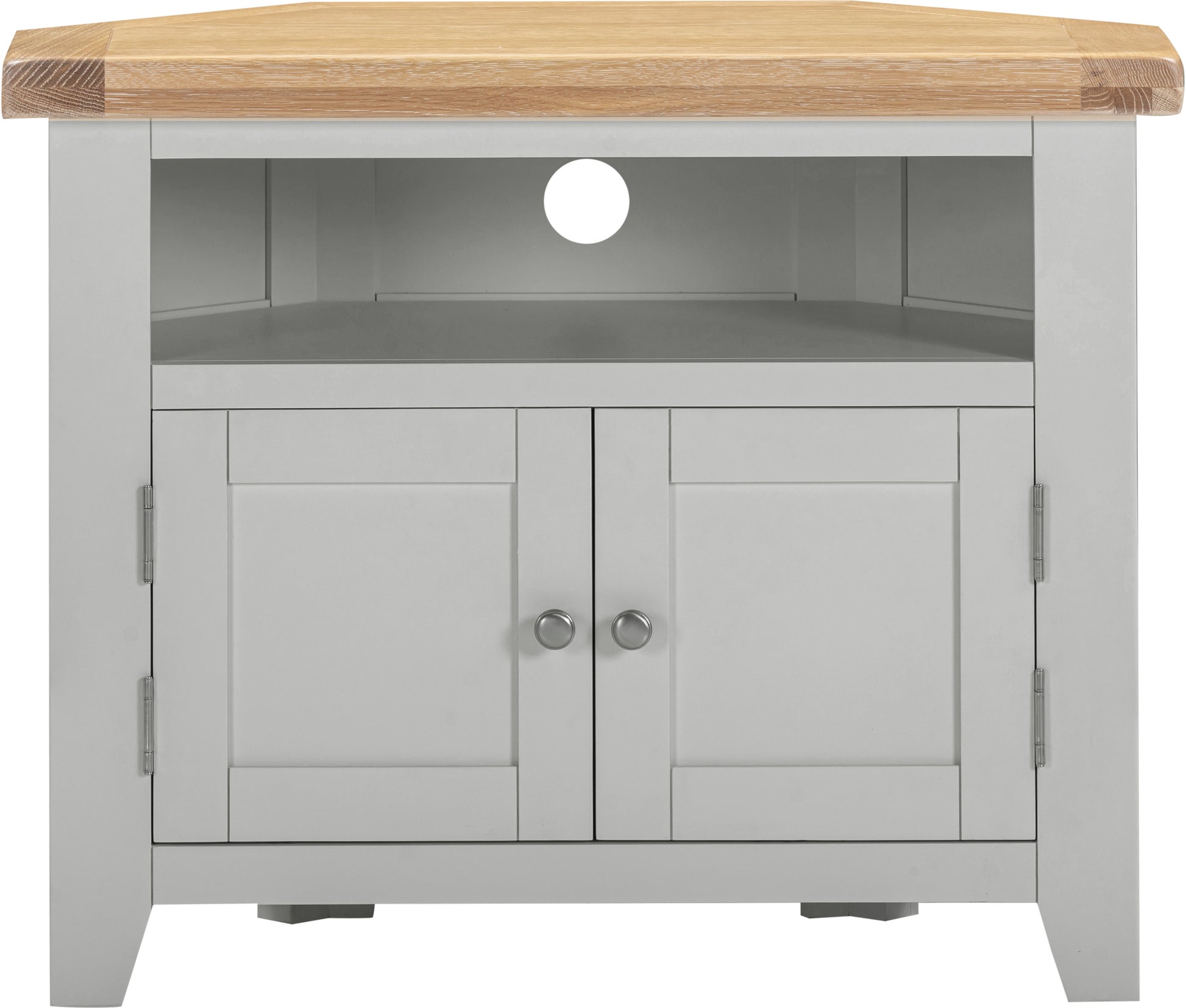 Highley Painted Oak Corner TV Unit - Bridgnorth Furniture