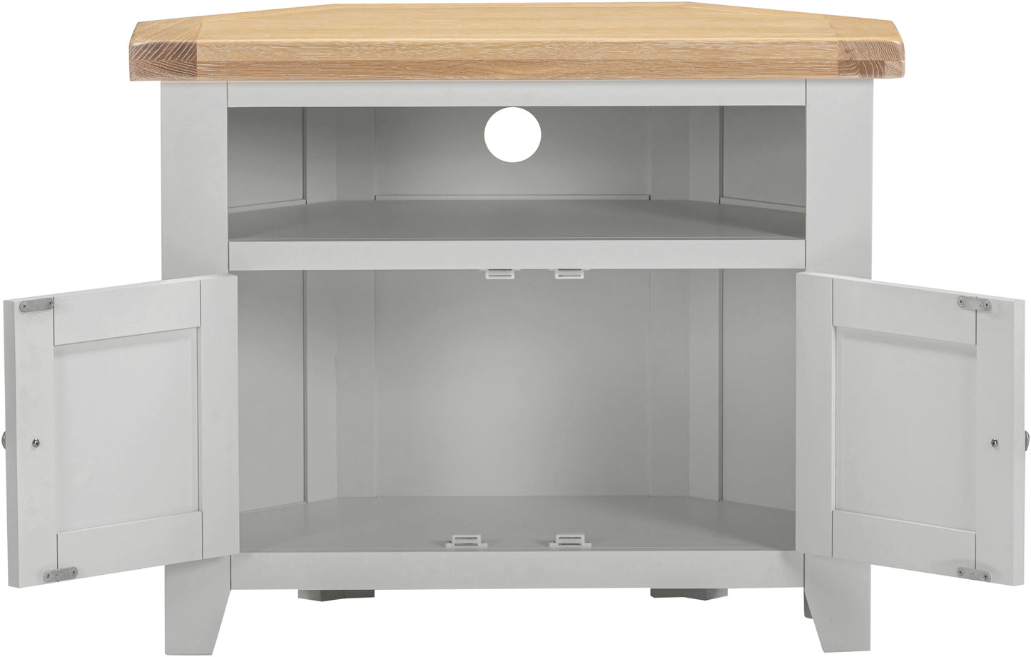 Highley Painted Oak Corner TV Unit - Bridgnorth Furniture