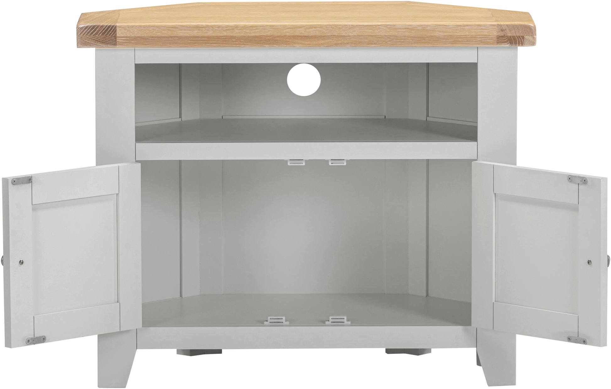 Highley Painted Oak Corner TV Unit - Bridgnorth Furniture