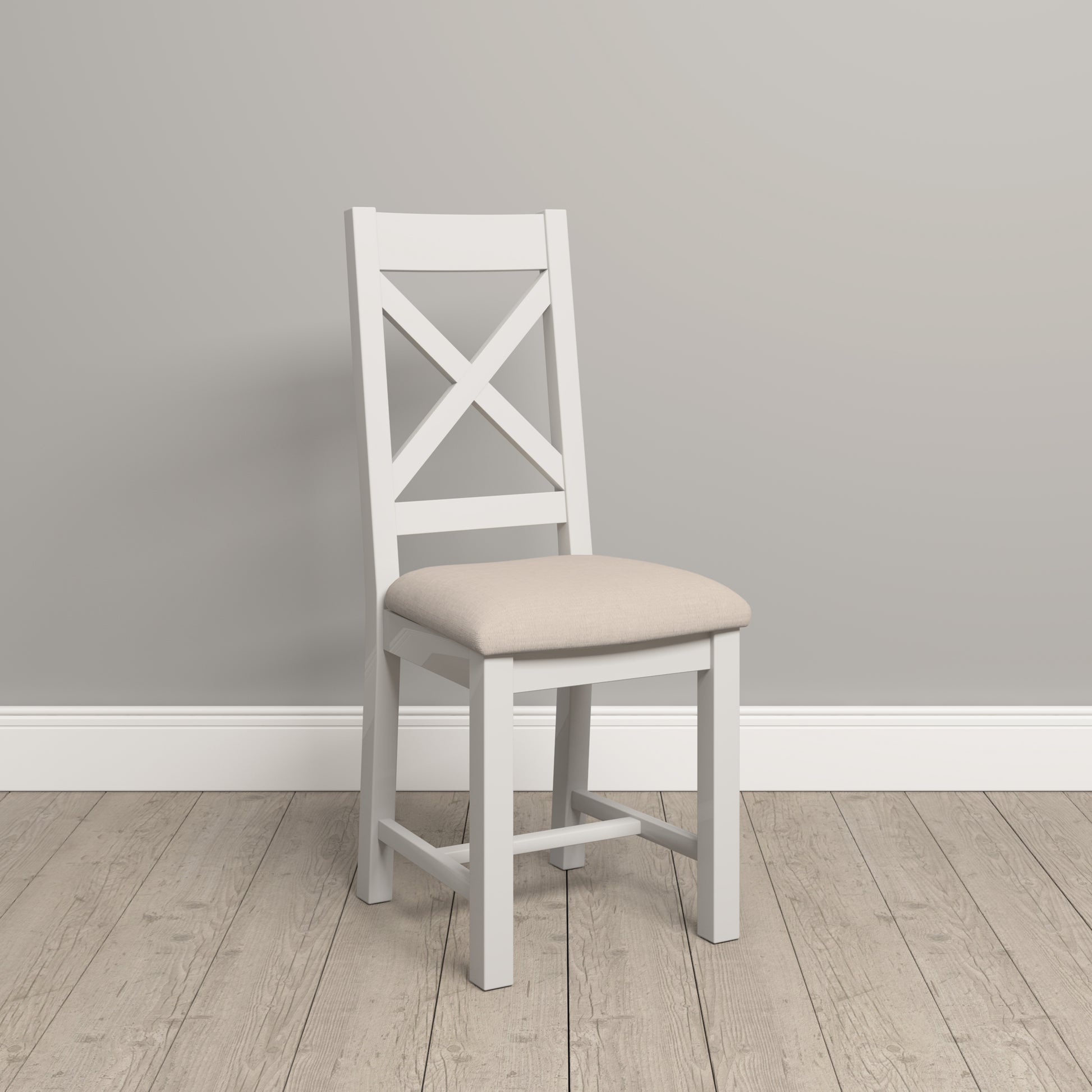 Highley Painted Oak Cross Back Chair (set of two) - Bridgnorth Furniture