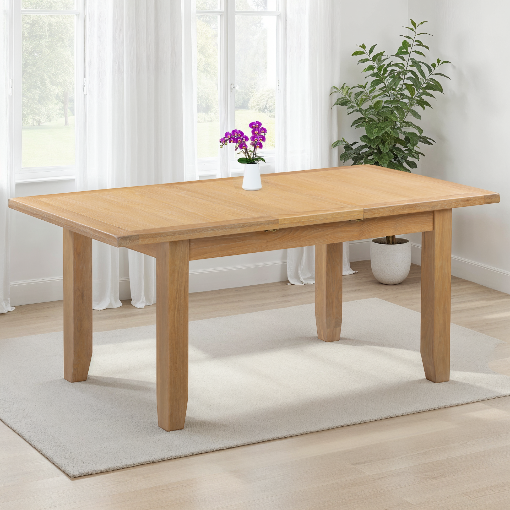 Highley Oak Extending Dining Table - Bridgnorth Furniture