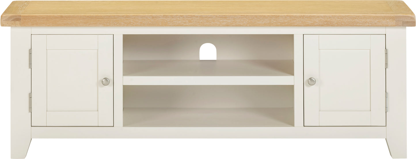 Highley Painted Oak Large TV Unit - Bridgnorth Furniture