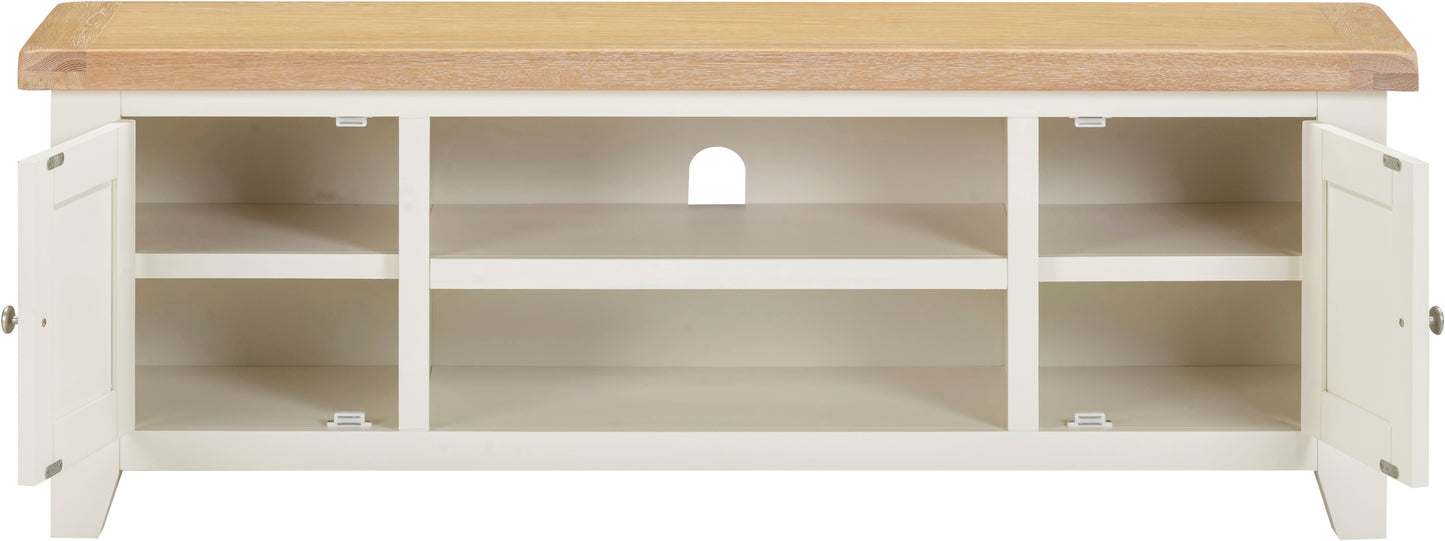 Highley Painted Oak Large TV Unit - Bridgnorth Furniture