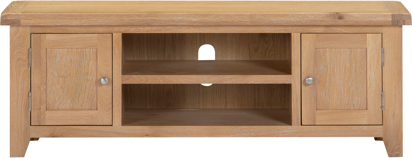 Highley Oak Large TV Unit - Bridgnorth Furniture