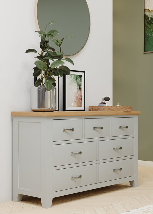 Ashford Painted Oak 3 over 4 Wide Chest