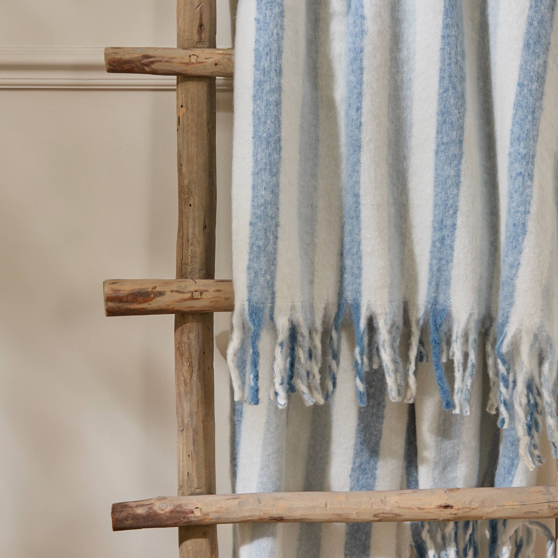 Beechwood Woven Stripe Throw Sky Blue - Bridgnorth Furniture