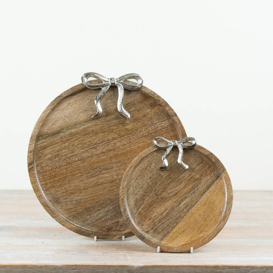 Round Tray with Bow, 21cm