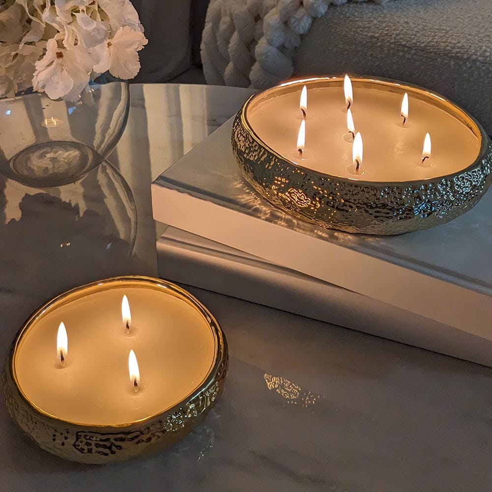 Aeolian 3 Wick Gold Scented Candle - Bridgnorth Furniture