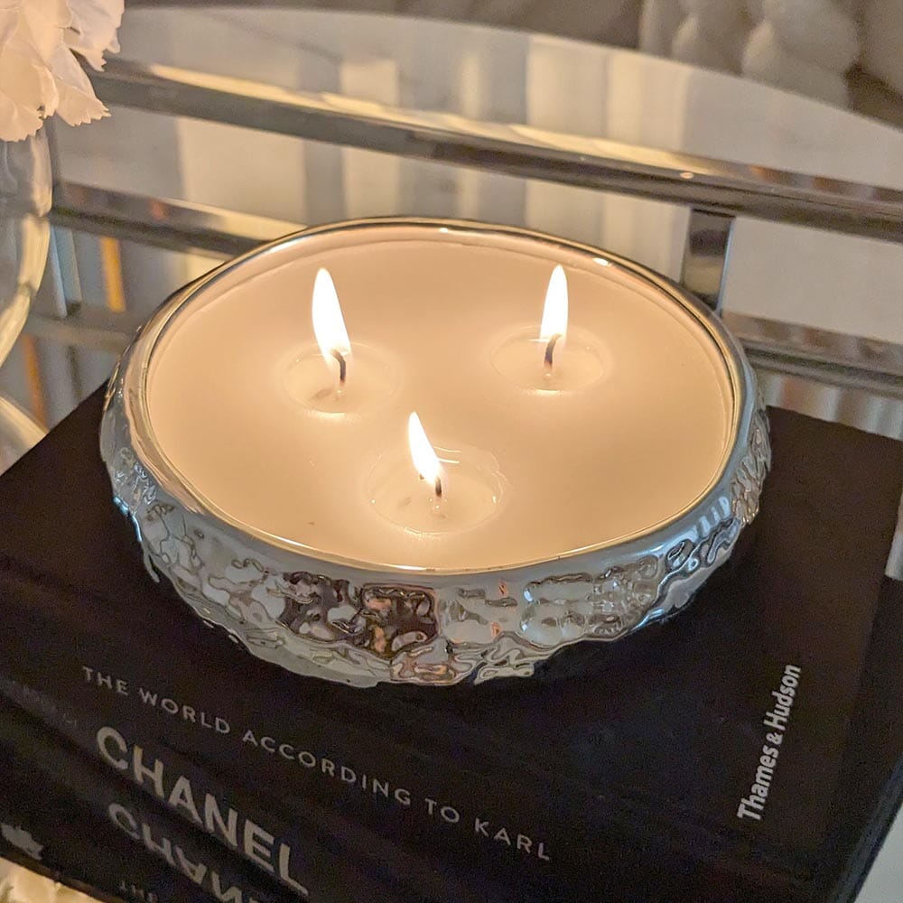 Aeolian 3 Wick Silver Scented Candle - Bridgnorth Furniture