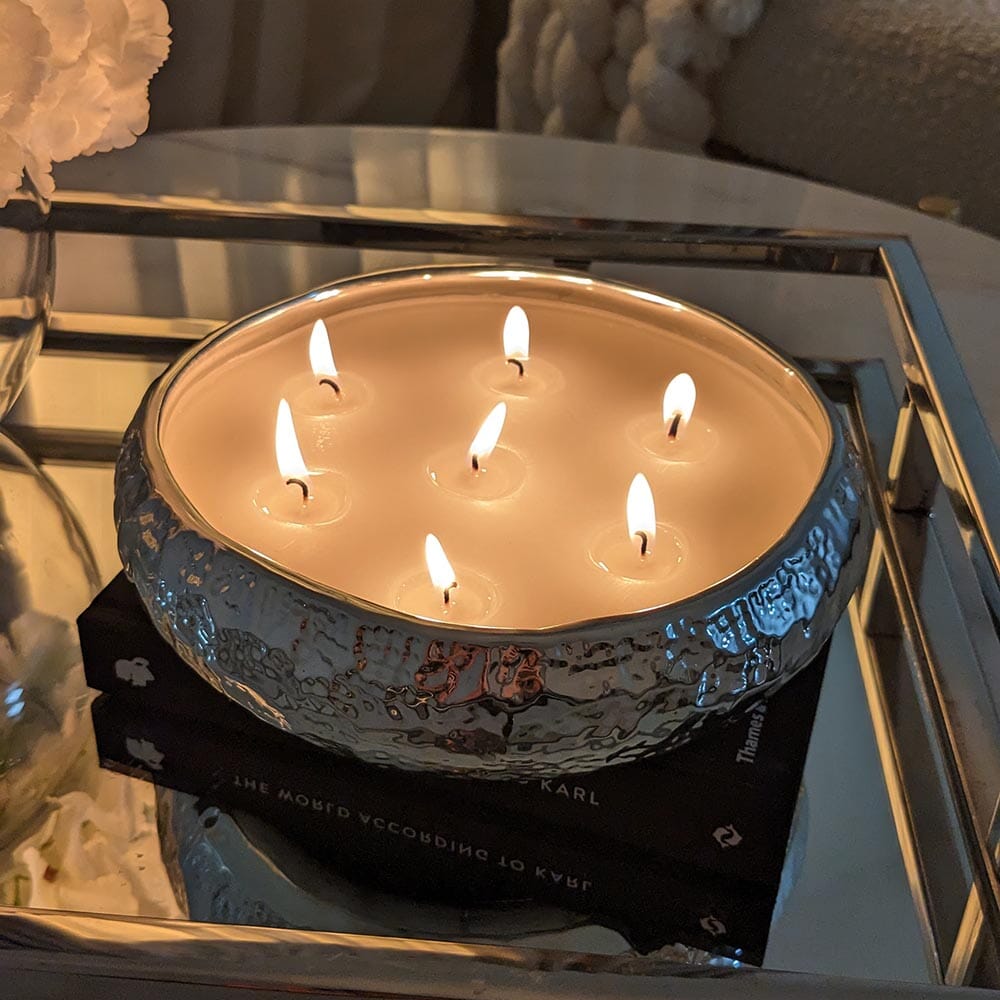 Aeolian 7 Wick Silver Scented Candle - Bridgnorth Furniture