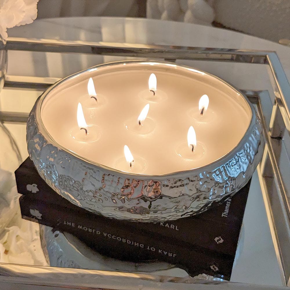Aeolian 7 Wick Silver Scented Candle - Bridgnorth Furniture