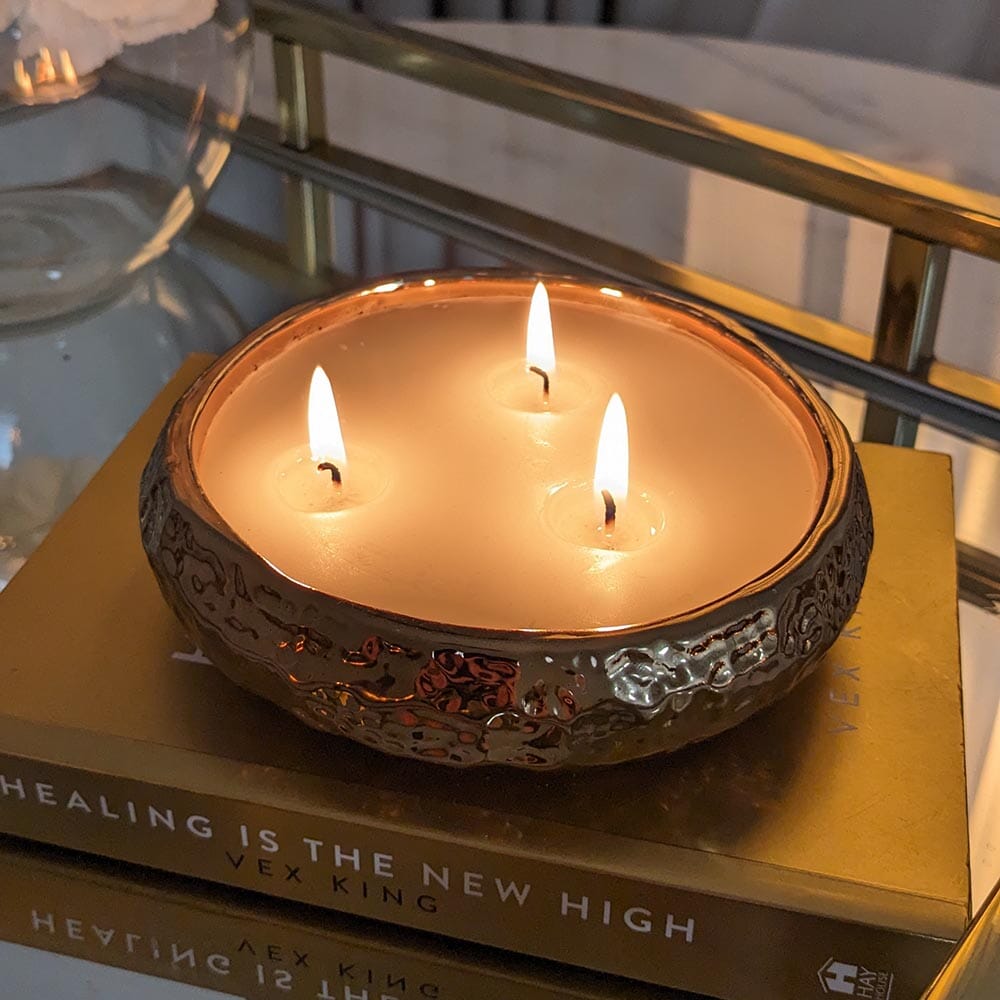 Aeolian 3 Wick Bronze Scented Candle - Bridgnorth Furniture