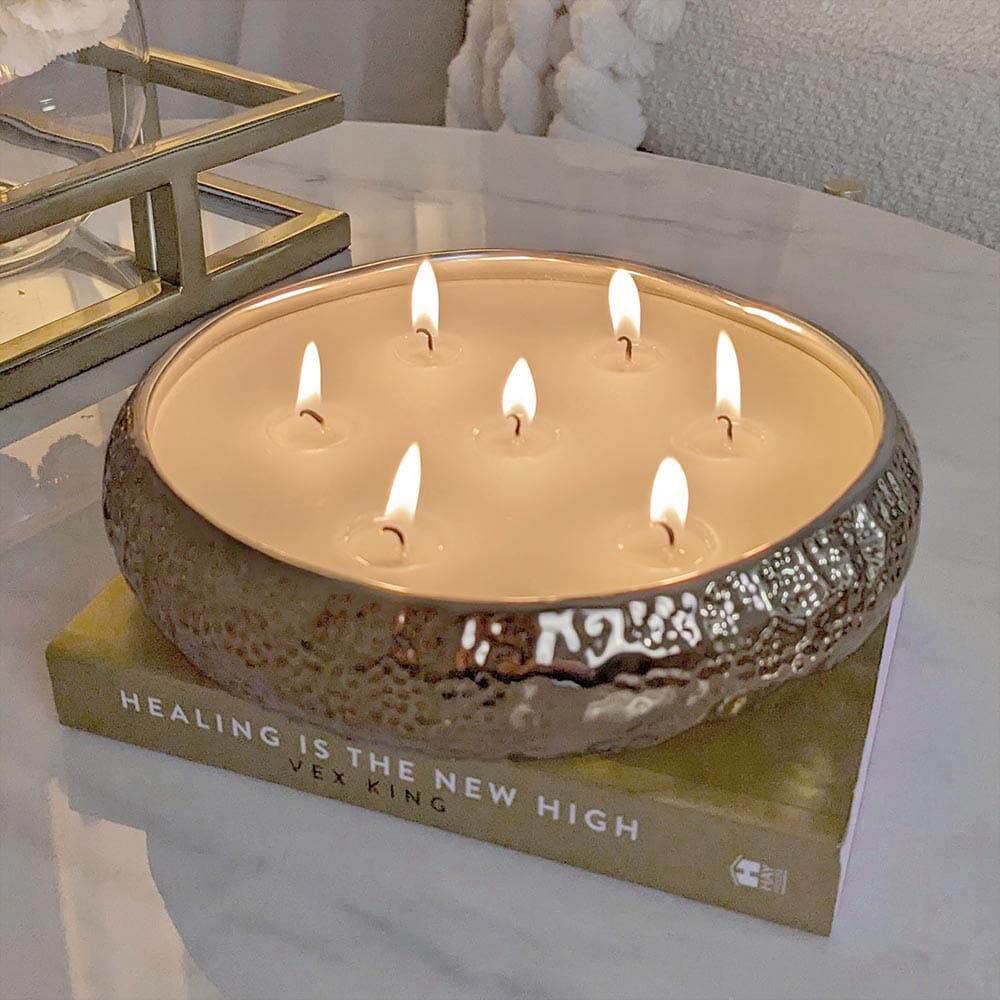 Aeolian 7 Wick Bronze Scented Candle - Bridgnorth Furniture