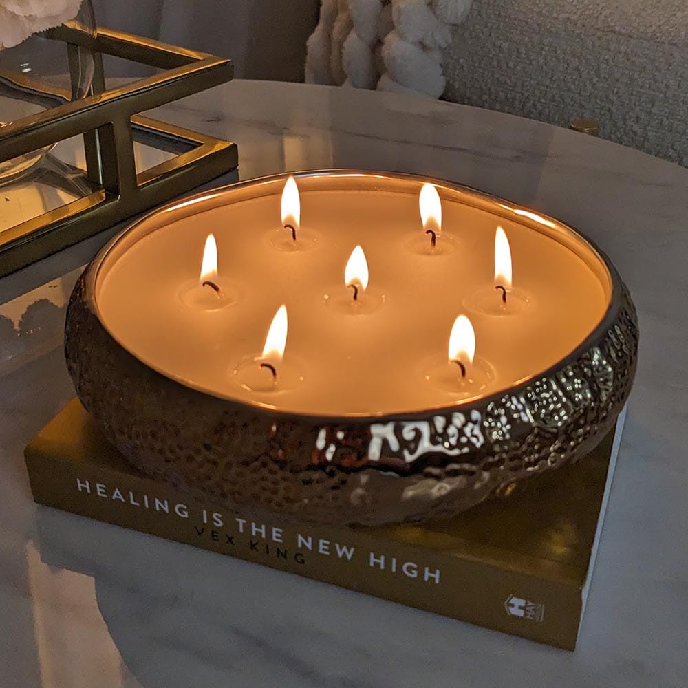 Aeolian 7 Wick Bronze Scented Candle - Bridgnorth Furniture