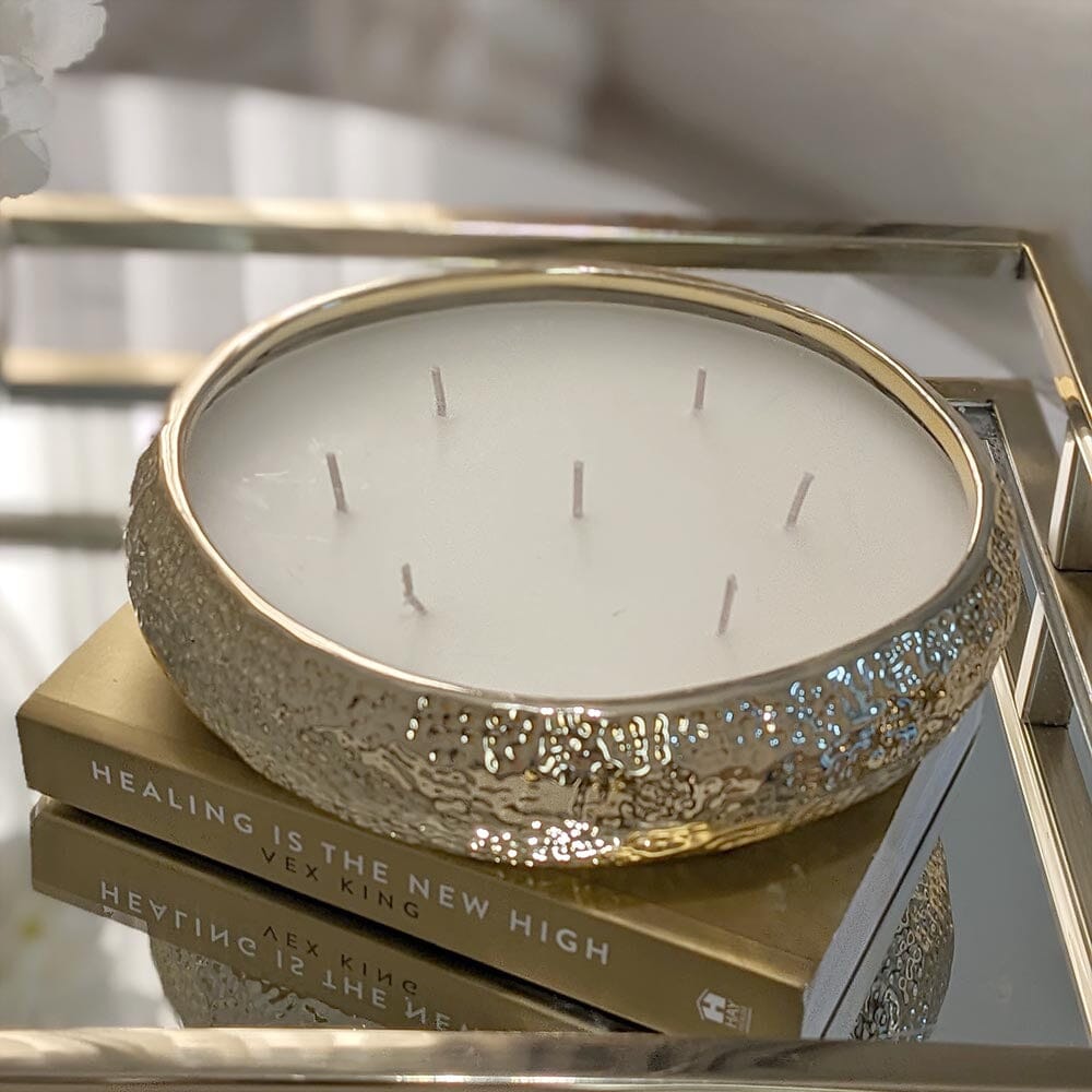 Aeolian 7 Wick Gold Scented Candle - Bridgnorth Furniture
