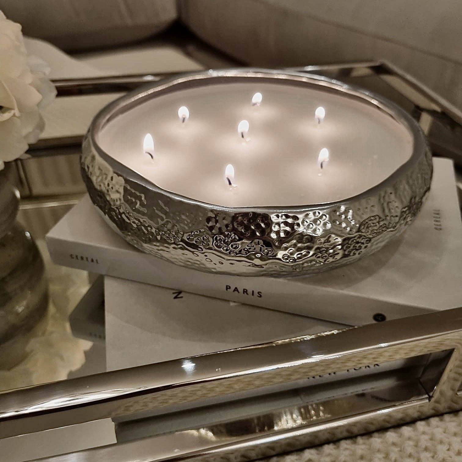 Aeolian 7 Wick Silver Scented Candle - Bridgnorth Furniture