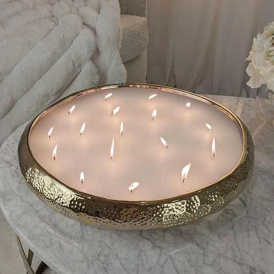 Aeolian XL Gold 17 Wick Scented Candle - Bridgnorth Furniture