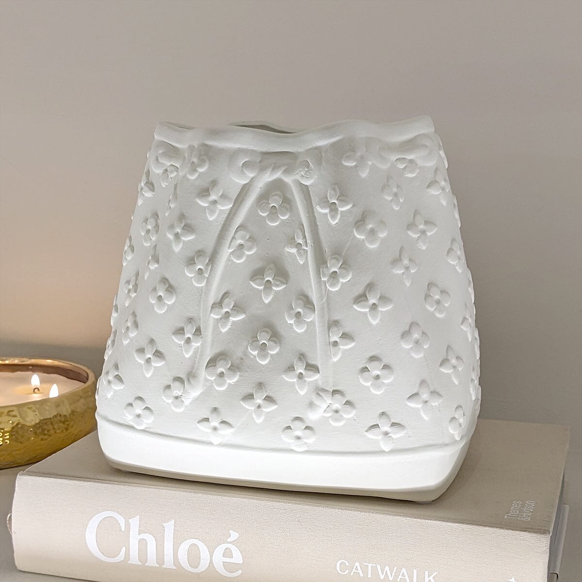 Alessia White Designer Inspired Handbag Ornament - Bridgnorth Furniture