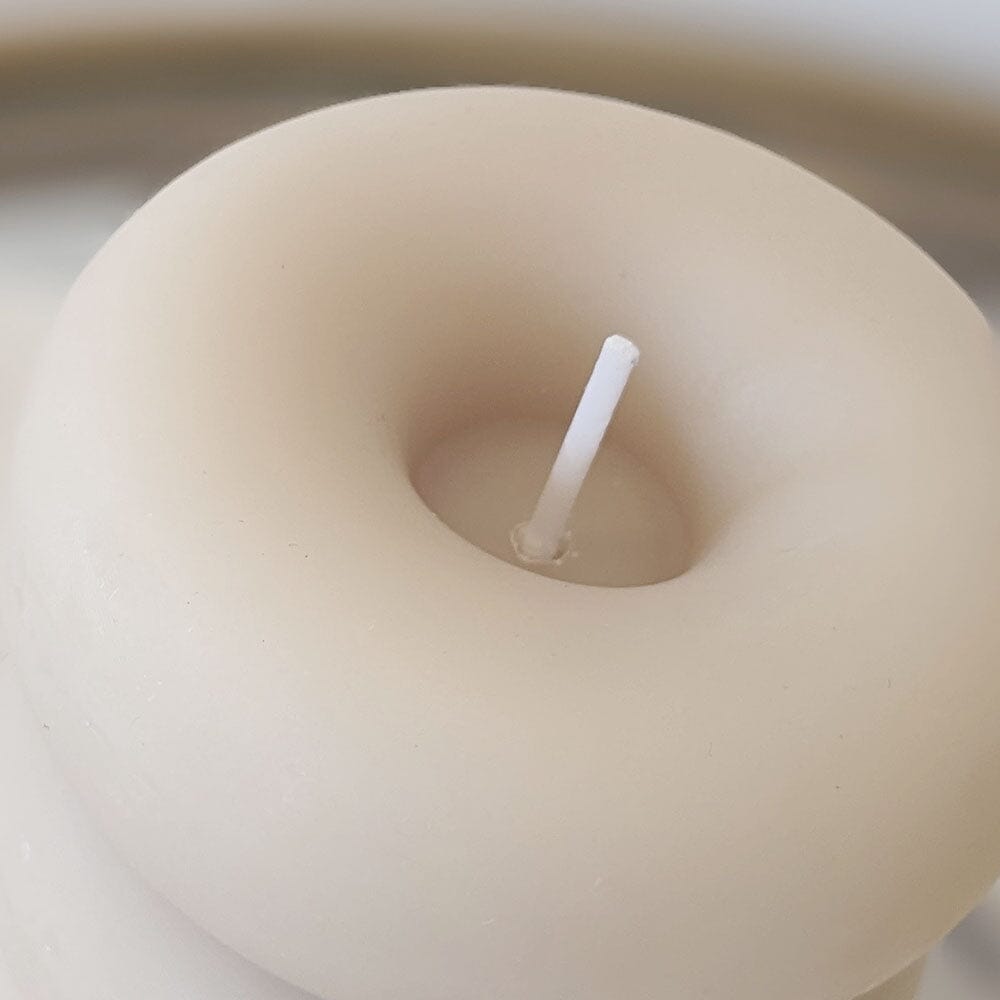 Amelia Taupe Mini 3 Tiered Candle - Bridgnorth Furniture