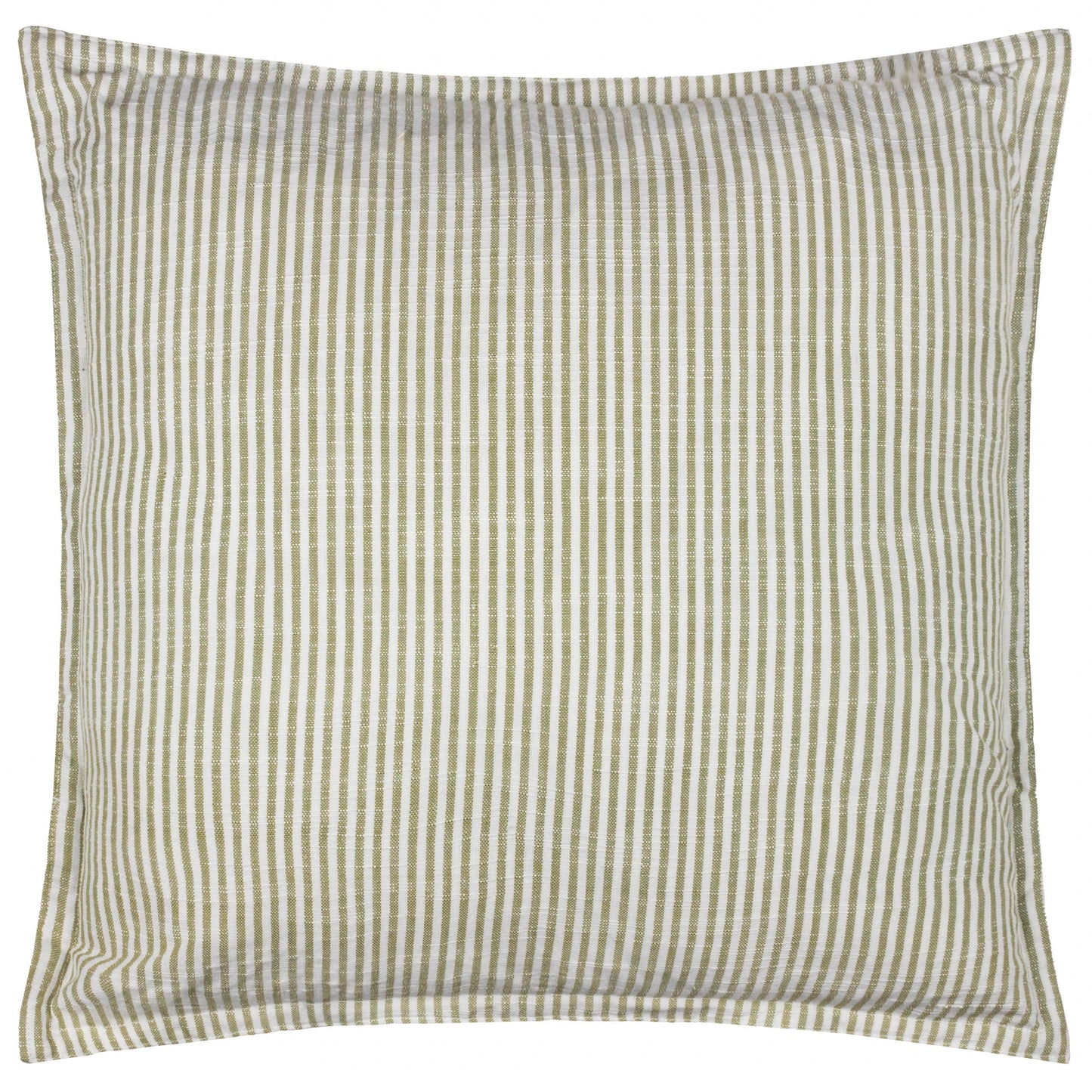 Truro Striped 100% Cotton Cushion Moss - Bridgnorth Furniture