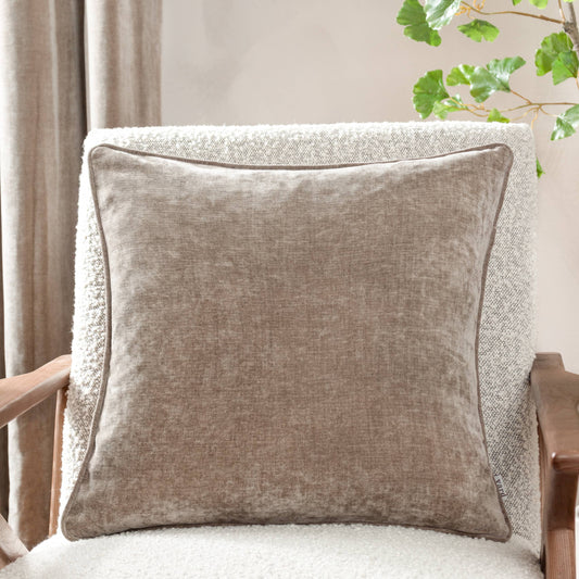 Heavy Chenille Cushion Greige - Bridgnorth Furniture