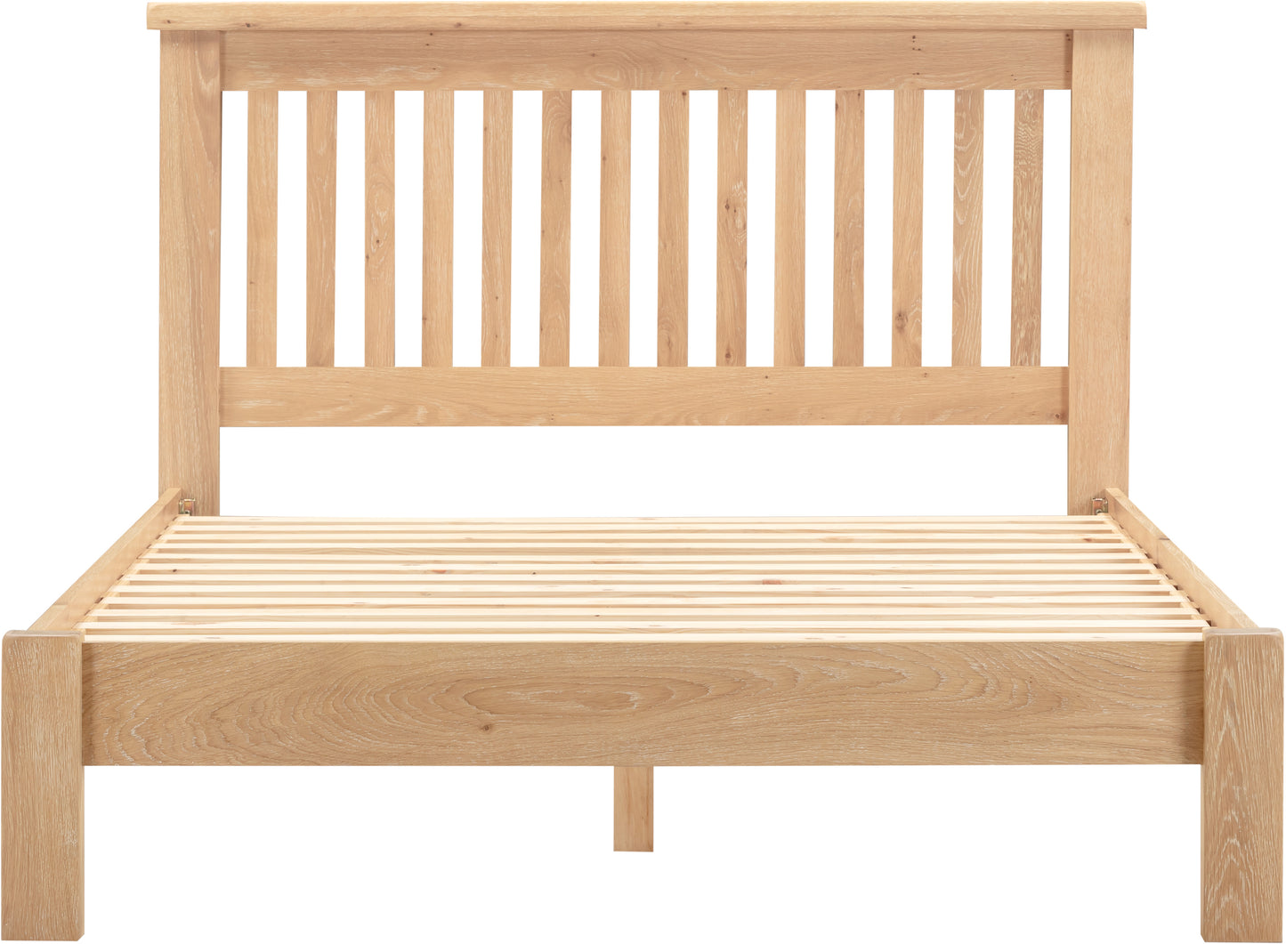 Highley Oak 4'6" Low Foot End Double Bed - Bridgnorth Furniture