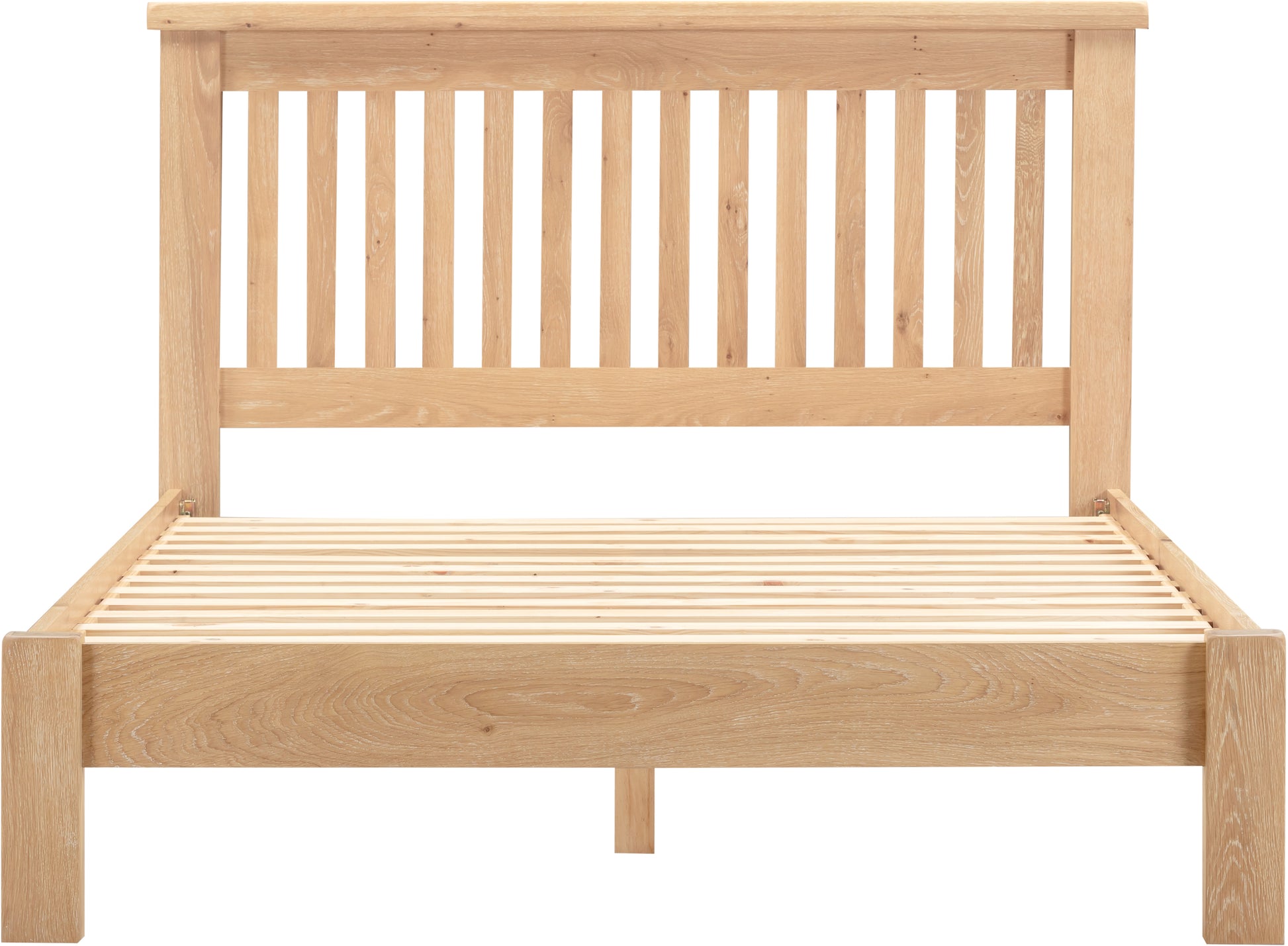 Highley Oak 4'6" Low Foot End Double Bed - Bridgnorth Furniture
