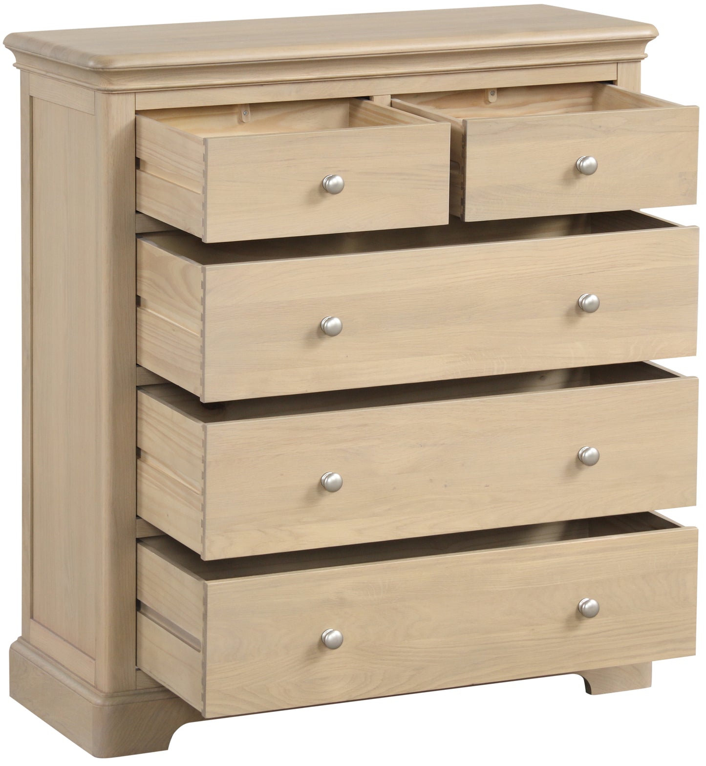 Stretton Oak 2 over 3 Chest - Bridgnorth Furniture