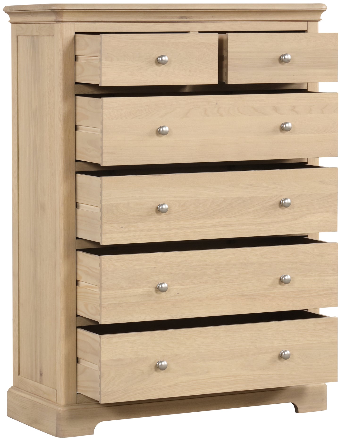 Stretton Oak 2 over 4 Chest - Bridgnorth Furniture