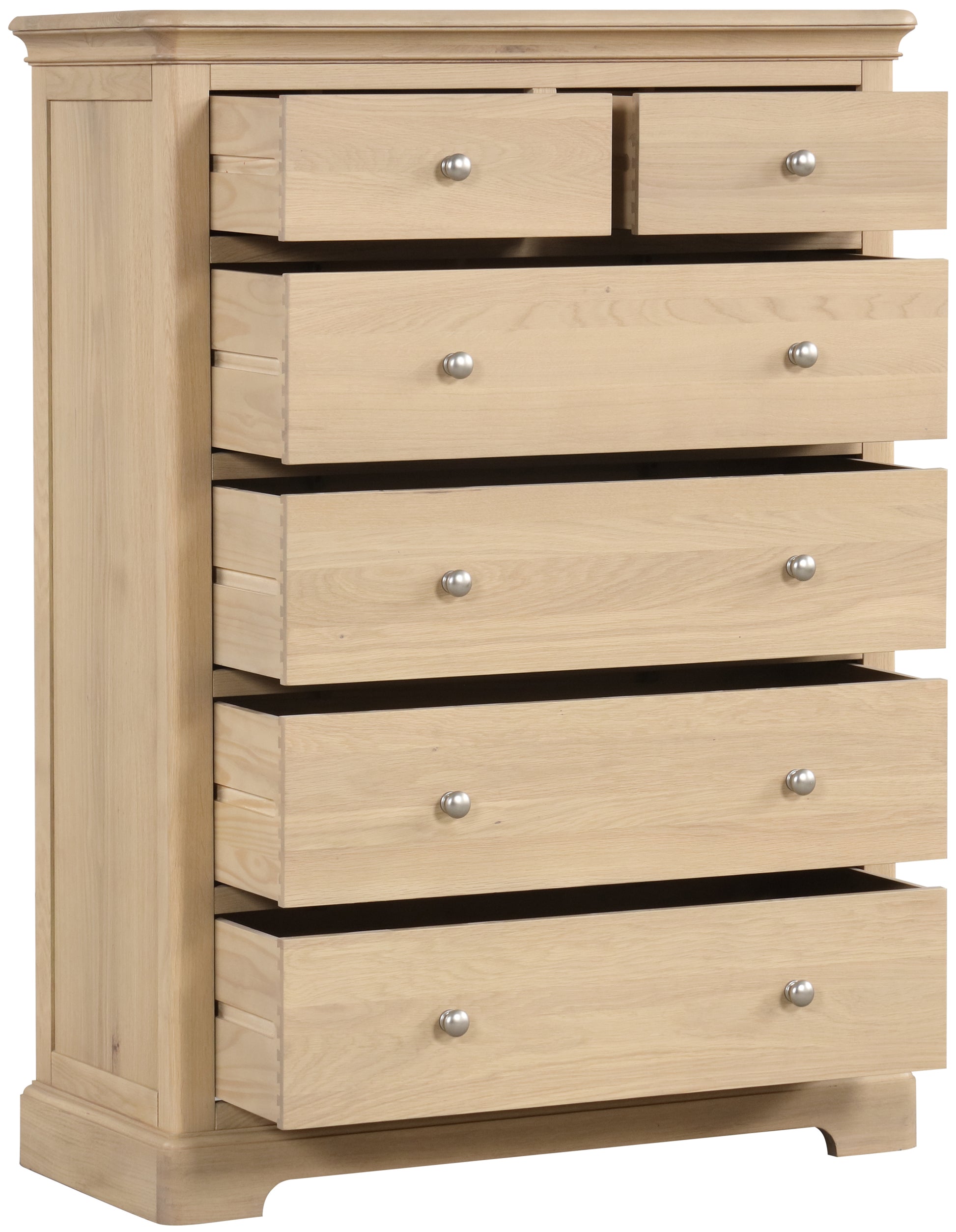 Stretton Oak 2 over 4 Chest - Bridgnorth Furniture