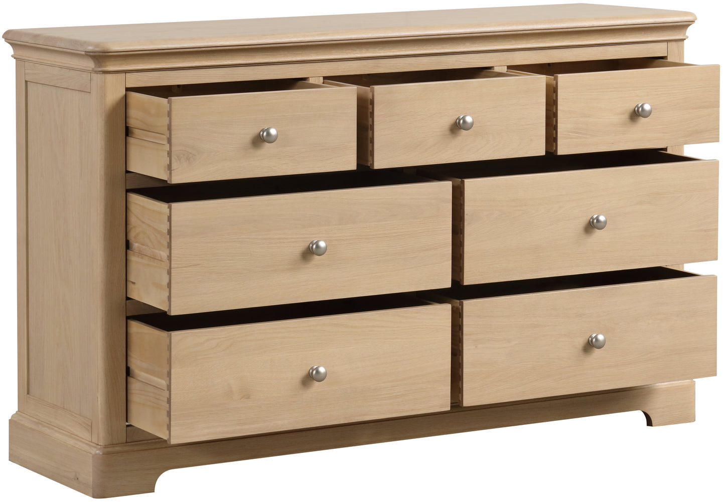Stretton Oak 3 over 4 Chest - Bridgnorth Furniture