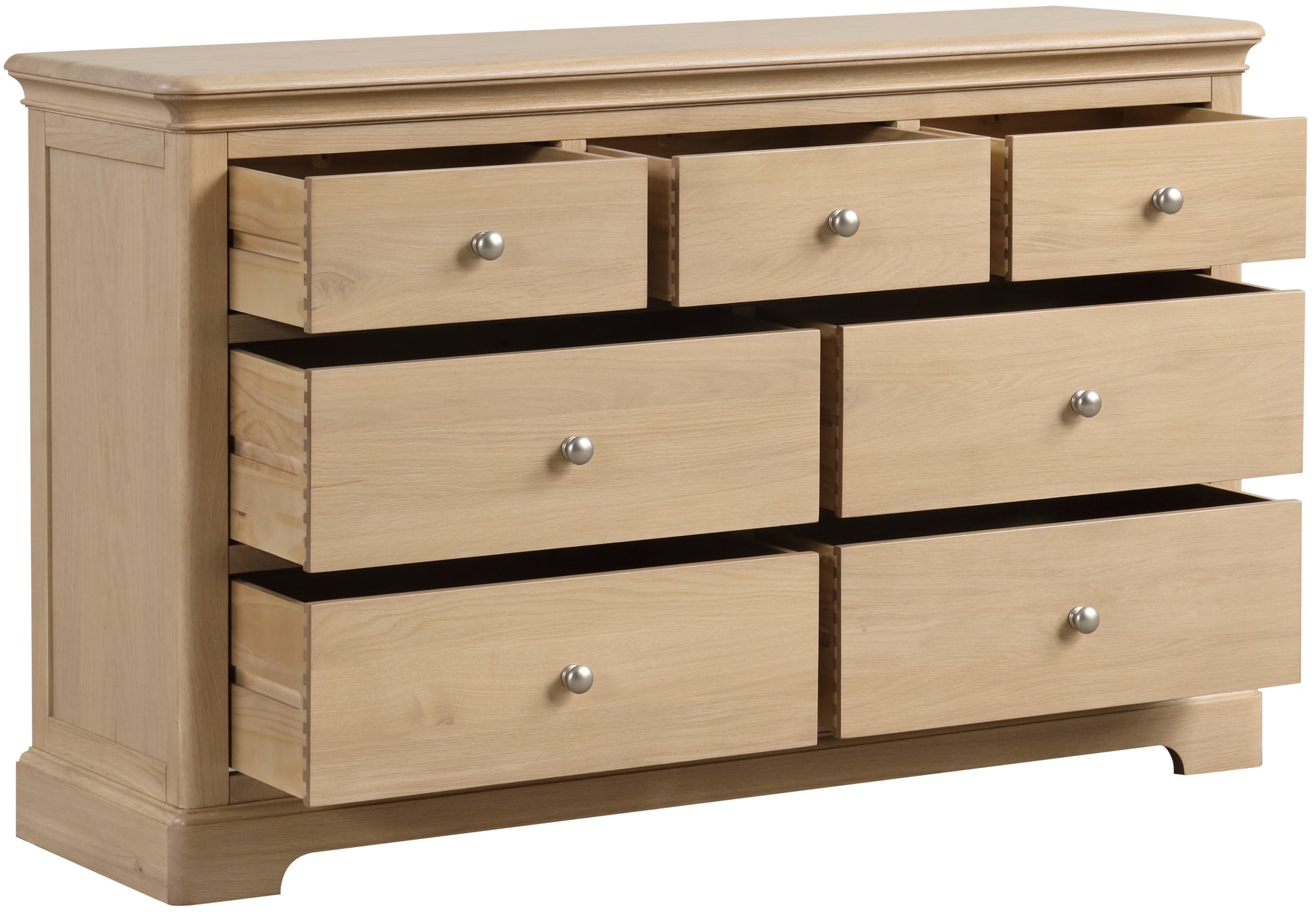 Stretton Oak 3 over 4 Chest - Bridgnorth Furniture